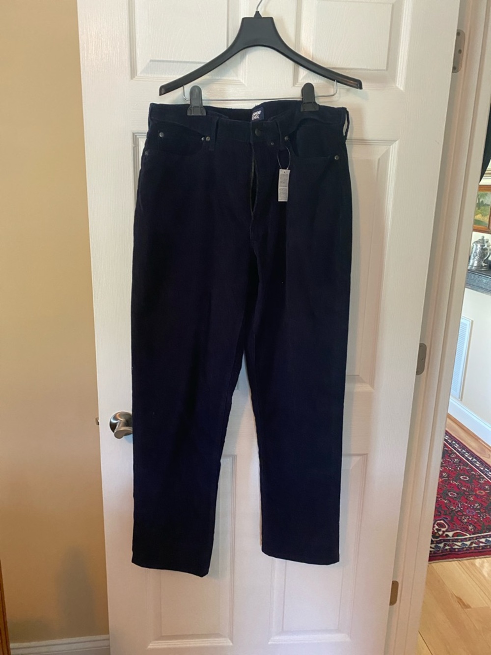 Lands’ End Corduroy Pants Men’s 38/30 Navy Traditional Fit Classic Casual